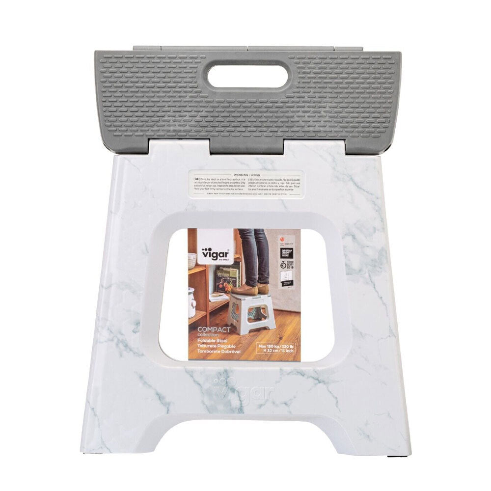 Vigar Compact Foldable 32cm Plastic Step Stool Outdoor/Kitchen Marble in Body — image 2