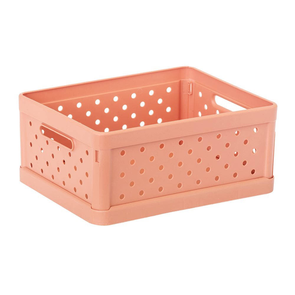 Vigar Compact 3.3L Plastic Foldable Crate Home Basket Storage Sunrise Orange (3 Pack) — image 2