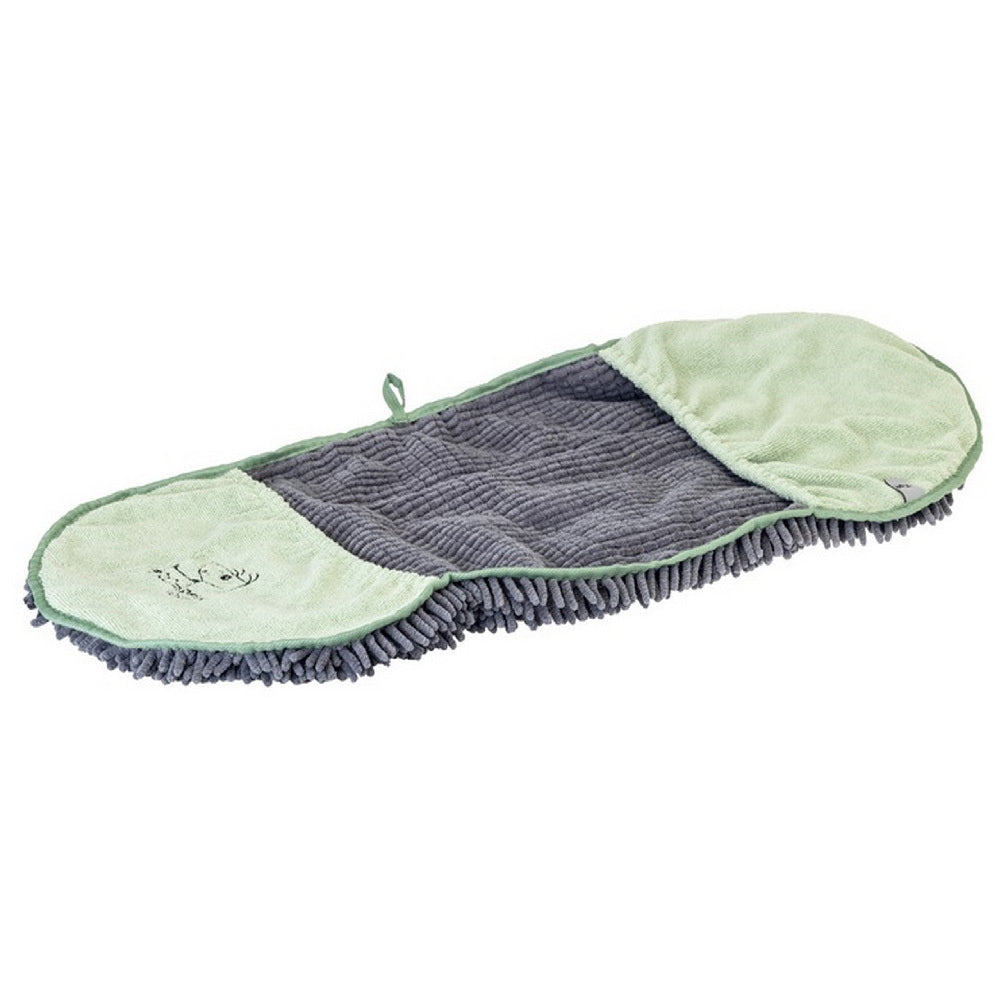 Vigar Pets Club Microfibre Cat/Dog Noodles Towel Bath Quick Drying Green/Grey — image 2