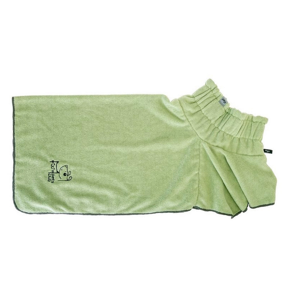 Vigar Pets Club Microfibre Pet Dog Bathrobe Quick Drying Bath Towel Robe Green — image 2