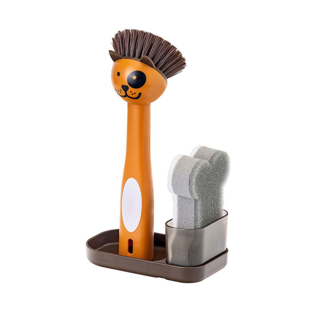 Vigar 3pc Vigar Pets Club Dog Sink Caddy Dish Brush/Scourer w/ Tray Cleaner Set (2 Pack) — image 3