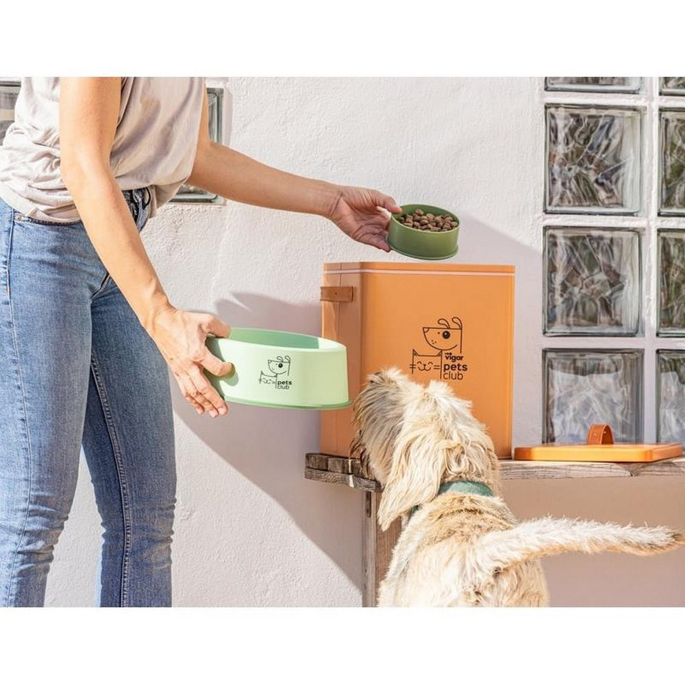 Vigar Pets Club Cat and Dog 3 in 1 Feeder Bowl Green Animal Feeding