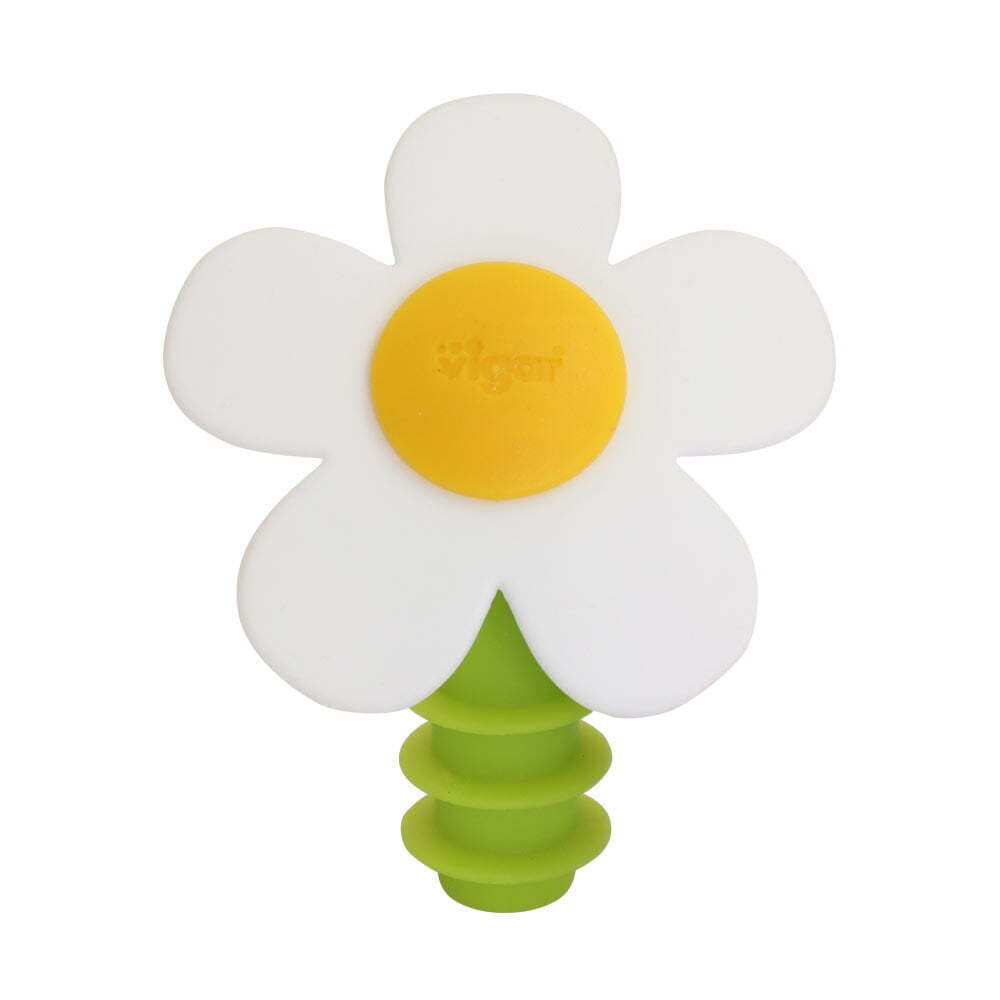 Vigar Flower Power Silicone Bottle Stopper Wine/Liquor Sealer Cork Assorted — image 2