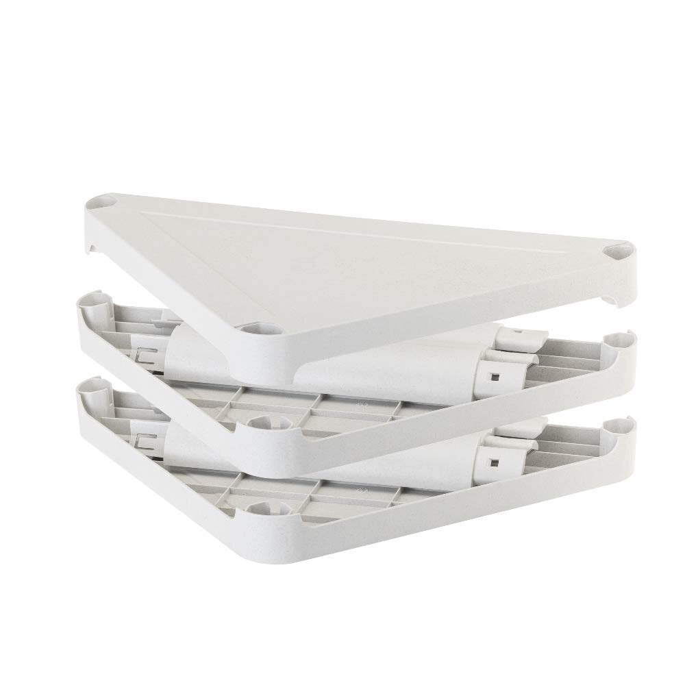 Vigar Klar Home Triangular 3 Tier/Shelves Storage Organisation Unit Grey — image 3