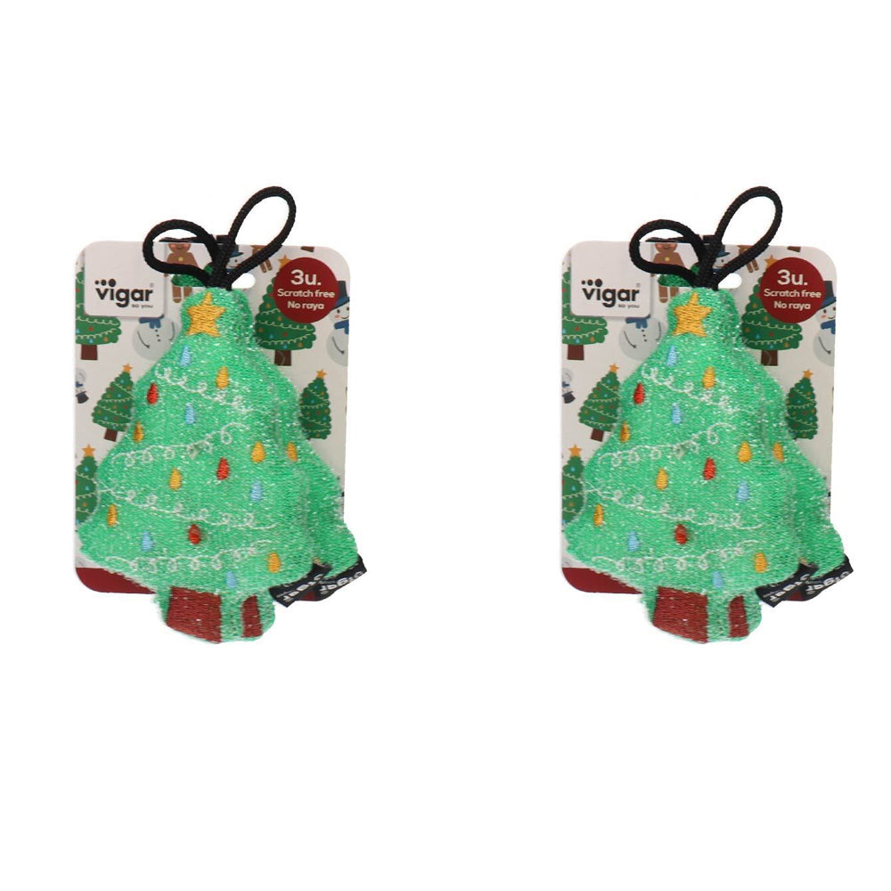 Vigar Tree 17cm Scratch-Free Dish Scrubber Sponge Kitchen Dishwashing Set (6 Pieces)