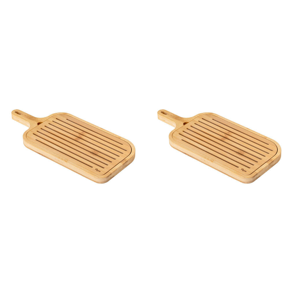 Vigar Becco Bamboo Serving Bread Board w/ Removable Slotted Top 40cm (2 Pack)