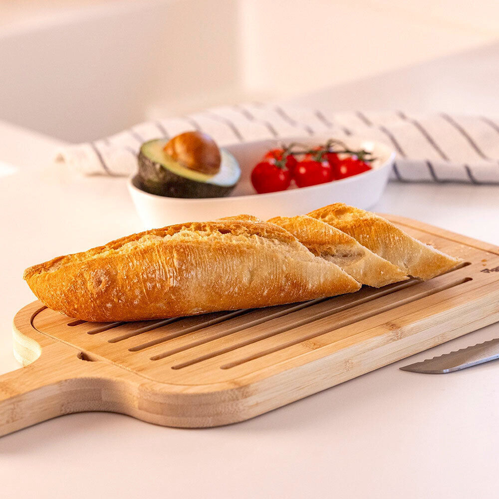 Vigar Becco Bamboo Serving Bread Board w/ Removable Slotted Top 40cm (2 Pack) — image 9