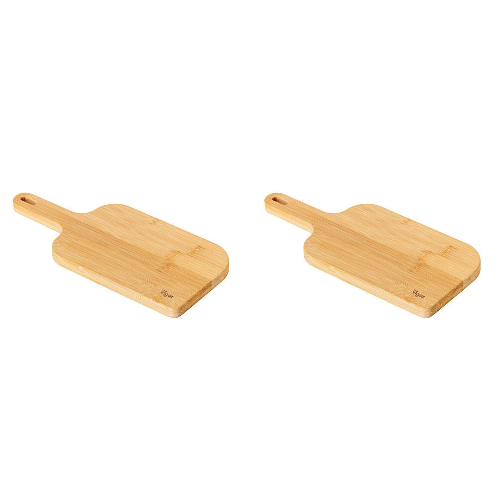Vigar Becco Bamboo Serving Snack Cheese Board w/ Handle Small (2 Pack)