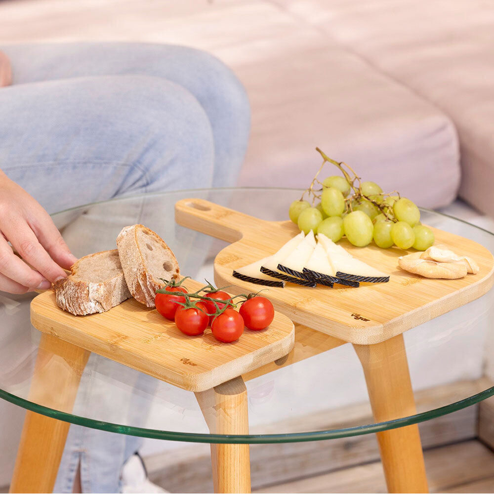 Vigar Becco Bamboo Serving Snack Cheese Board w/ Handle Small (2 Pack) — image 8