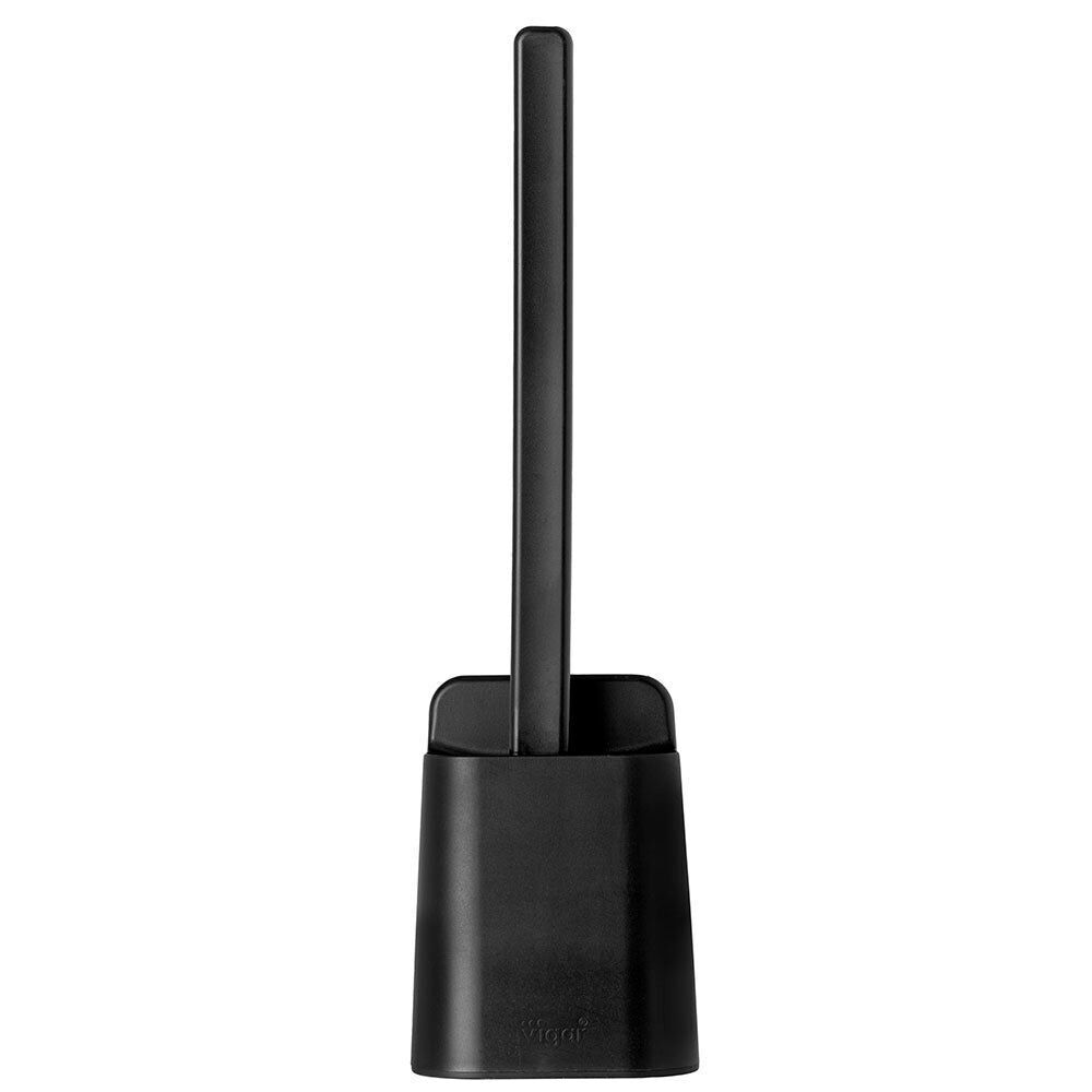 Vigar 41.5cm Black Essential Eco Wall Mounted Toilet Brush w/ Holder Set — image 2