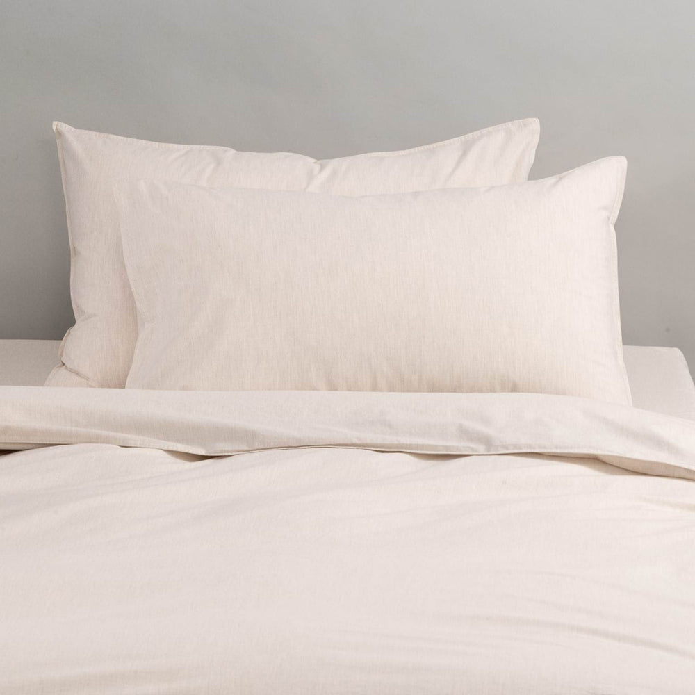 Canningvale Vintage Softwash Quilt Cover Set Oatmeal Melange