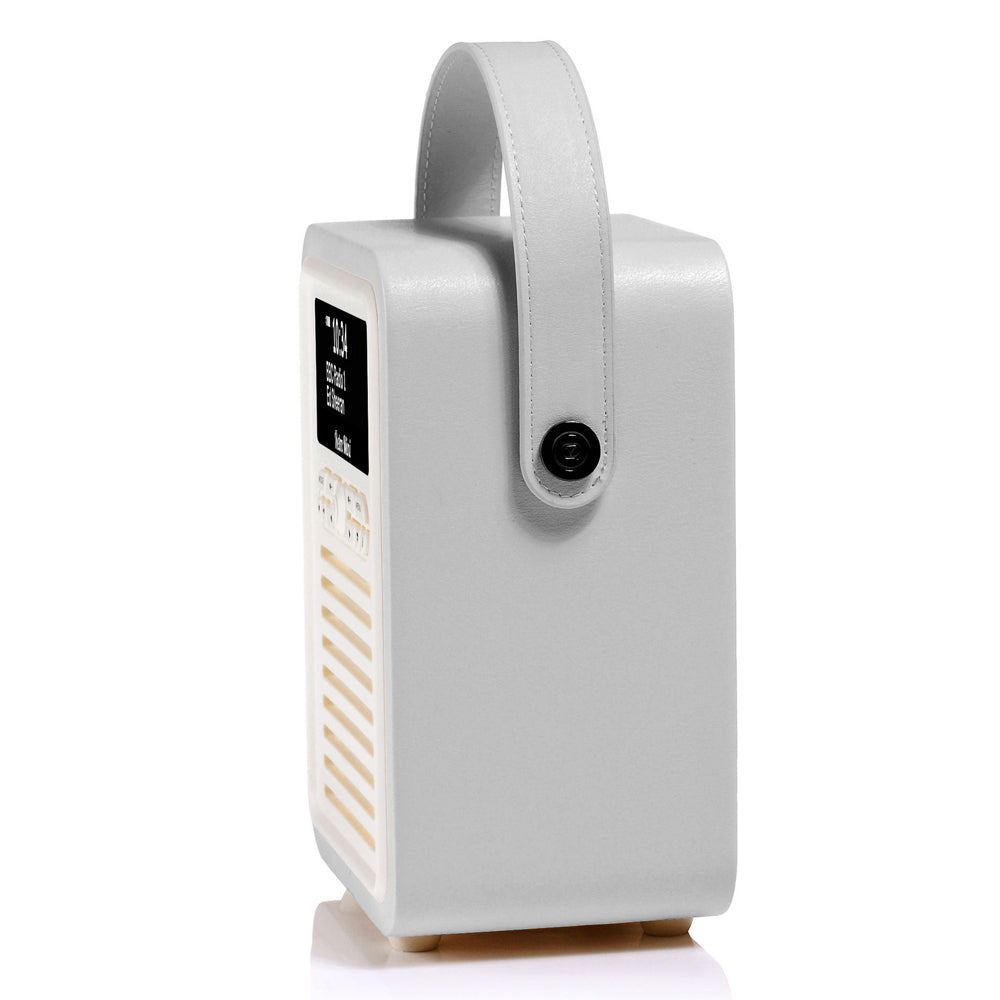 VQ Light Grey Retro Mini Bluetooth Speaker/DAB+ Digital FM Portable Radio Music — image 3