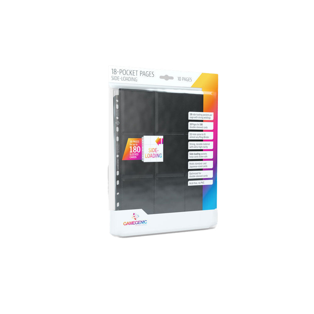 Gamegenic 10 Pcs Gamegenic Sideloading 18 Pocket Pages Pack Black Tcg/ccg Accessory (5 Pack) — image 2