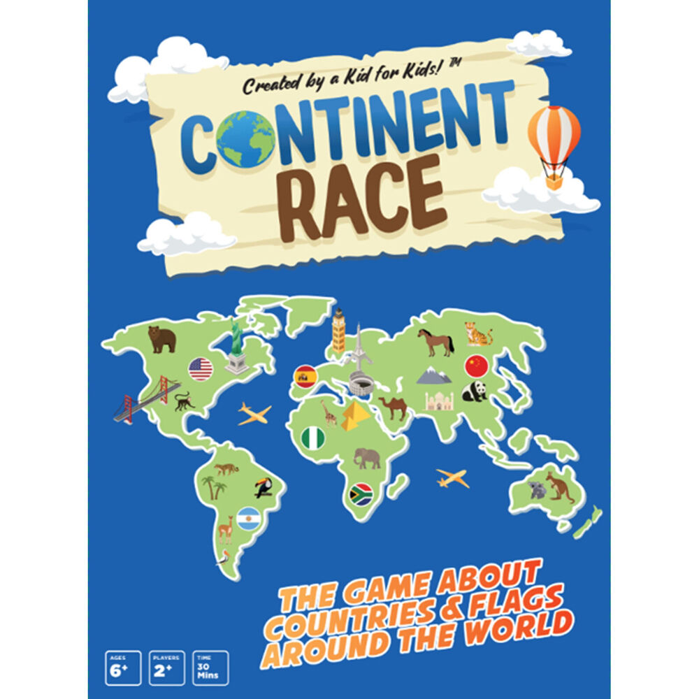 Dyce Games Continent Race Kids/Children Educational Geography Fun Game 6y+