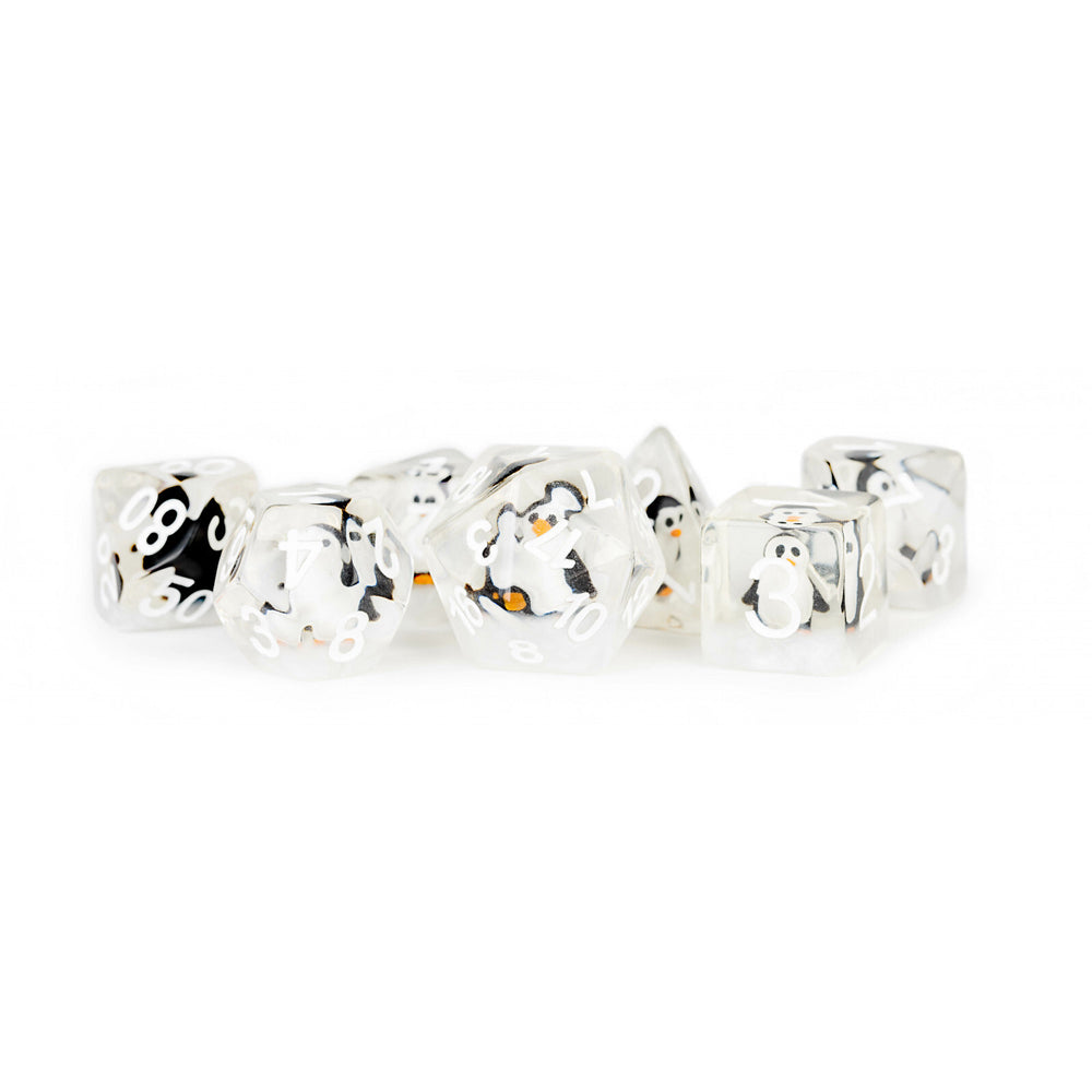 Fanroll BY Metallic Dice Games Fanroll by Metallic MDG Polyhedral Penguin Resin Dice Set 16mm (7 Pieces)