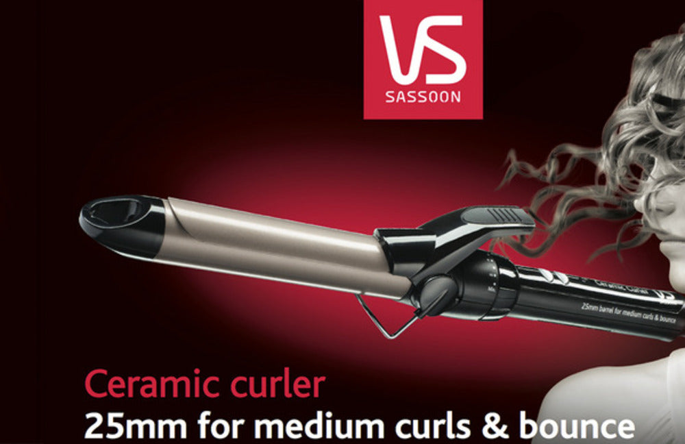 VS Sassoon VS325A Professional 25mm Barrel Iron Ceramic Hair Curler/bounce/Wave — image 2