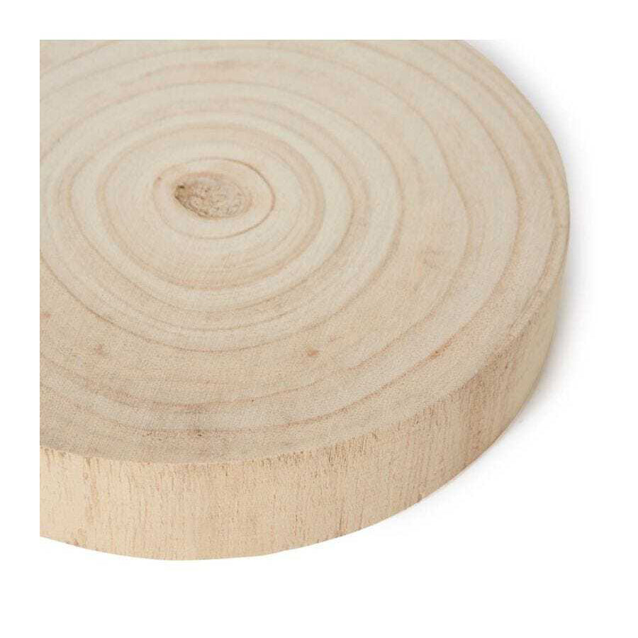 E Style Argus 20cm Paulownia Wood Plate Decorative Plant Board Round Natural — image 2