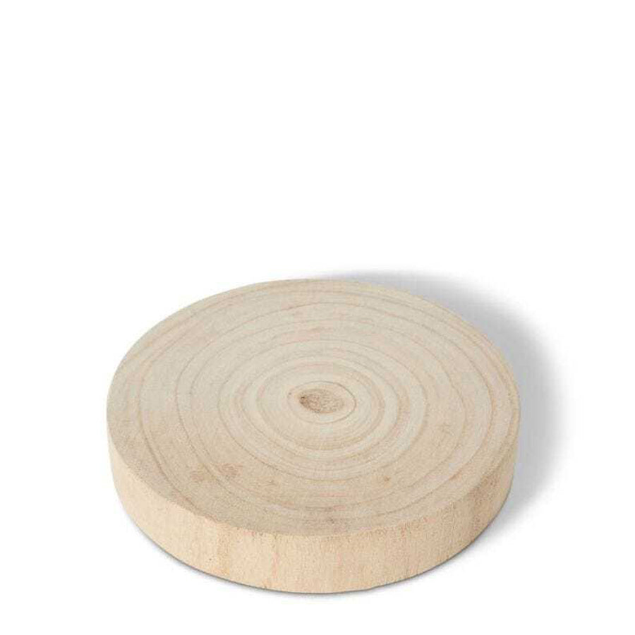 E Style Argus 20cm Paulownia Wood Plate Decorative Plant Board Round Natural