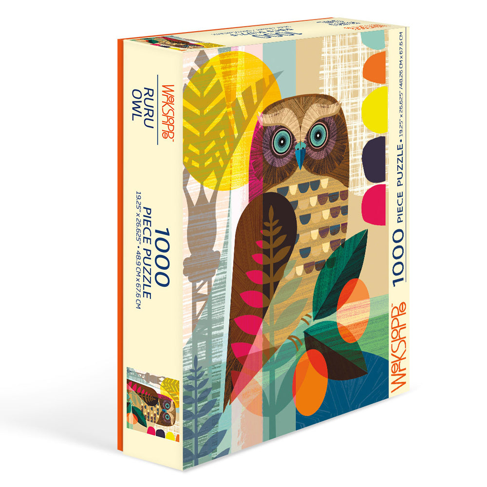 Werkshoppe 49x67.6cm Ruru Owl Children Jigsaw Puzzle w/ Inserts 13y+ (1000 Pieces)