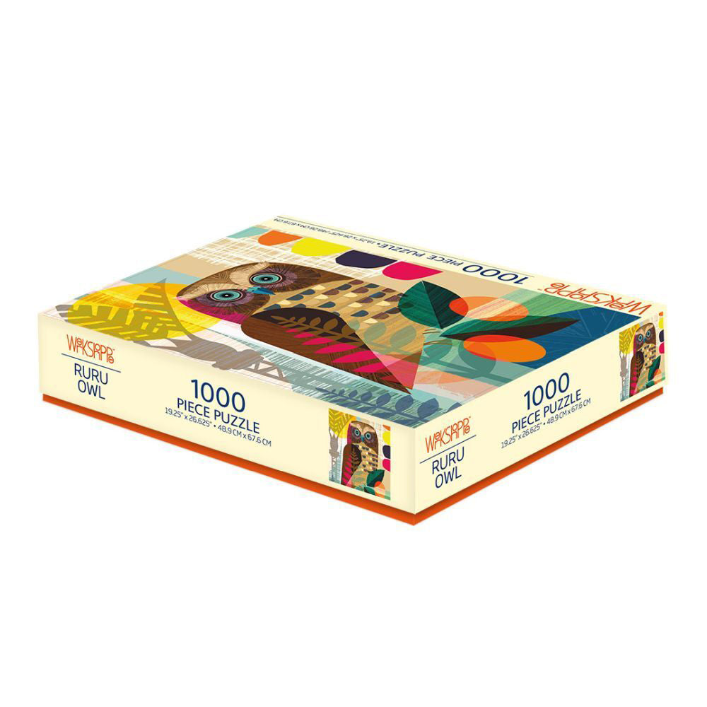 Werkshoppe 49x67.6cm Ruru Owl Children Jigsaw Puzzle w/ Inserts 13y+ (1000 Pieces) — image 2