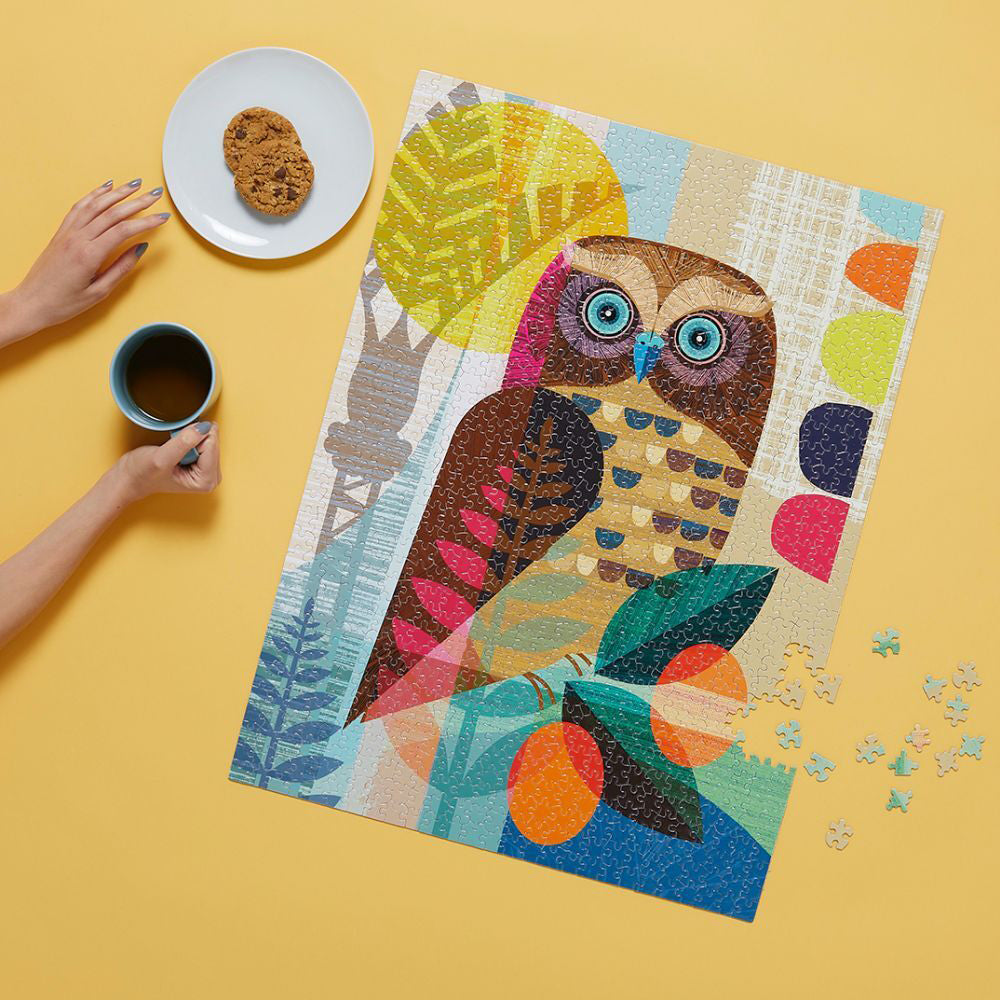 Werkshoppe 49x67.6cm Ruru Owl Children Jigsaw Puzzle w/ Inserts 13y+ (1000 Pieces) — image 4
