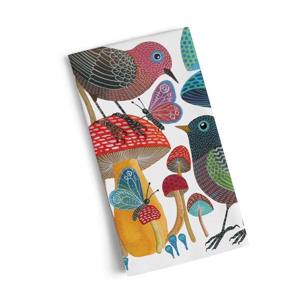 Werkshoppe Cotton Kitchen Tea Towel Dry Dish Cloth 53.5x71cm Mushroom Garden — image 2