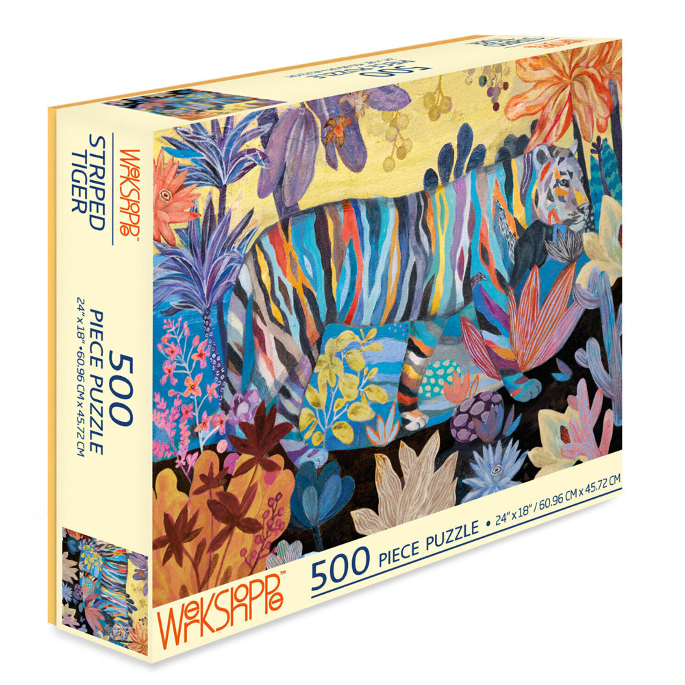 Werkshoppe 45.7x61cm Striped Tiger Kids Jigsaw Puzzle w/ Inserts 13y+ (500 Pieces)