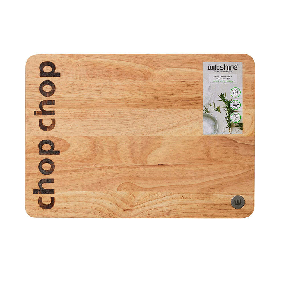 Wiltshire Epicurean Chop Chop Rubberwood Preparation Board 30x25x4.5cm