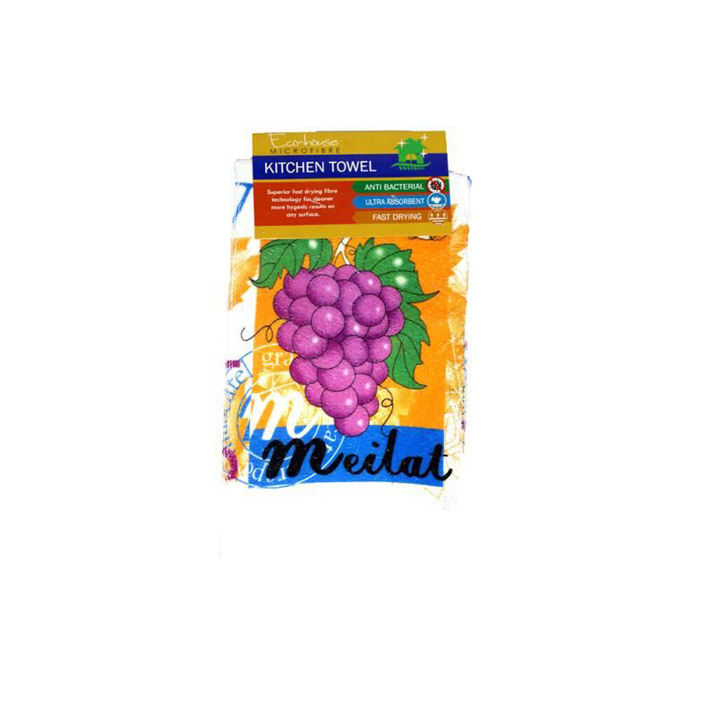 Ecohouse Microfibre Anti Bacterial Kitchen Towels - Assorted (12 Pack) — image 5