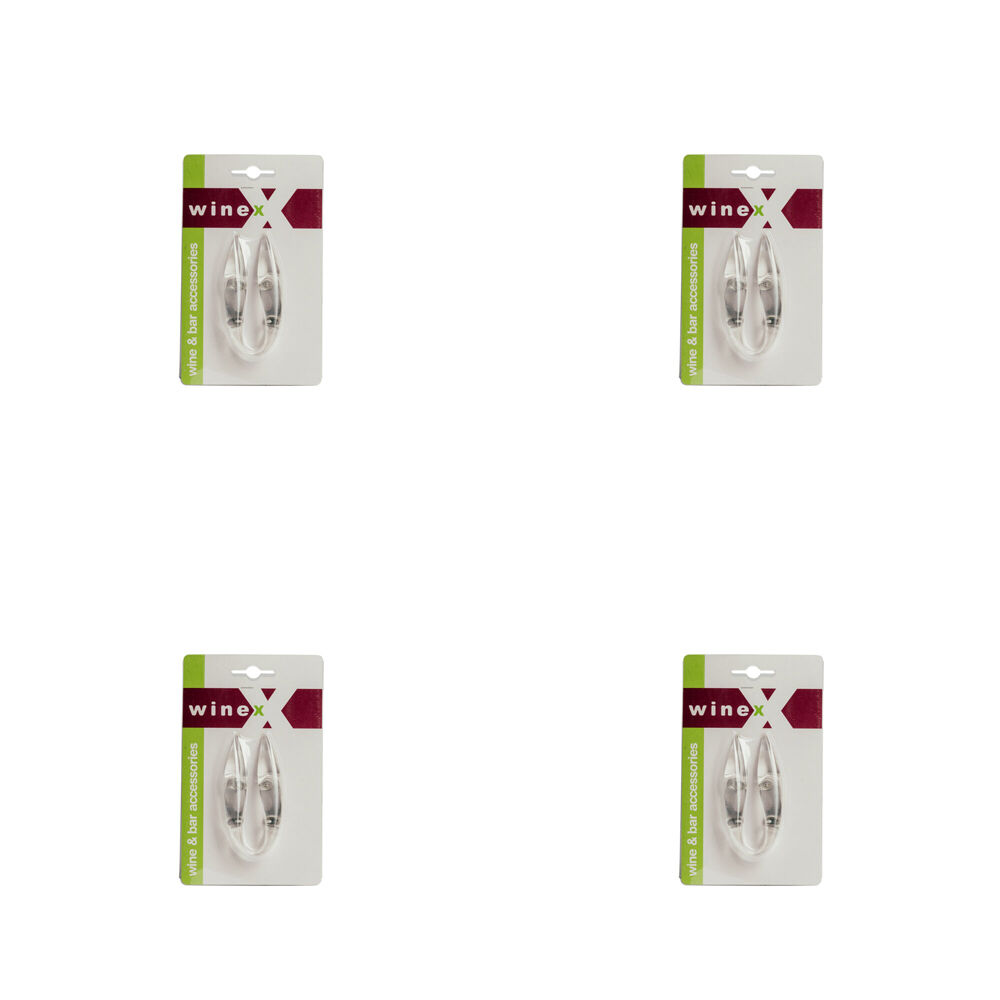 Winex Acrylic Wine/Drinks Bottle Foil Cutter Opener Barware Accessory Clear (4 Pack)