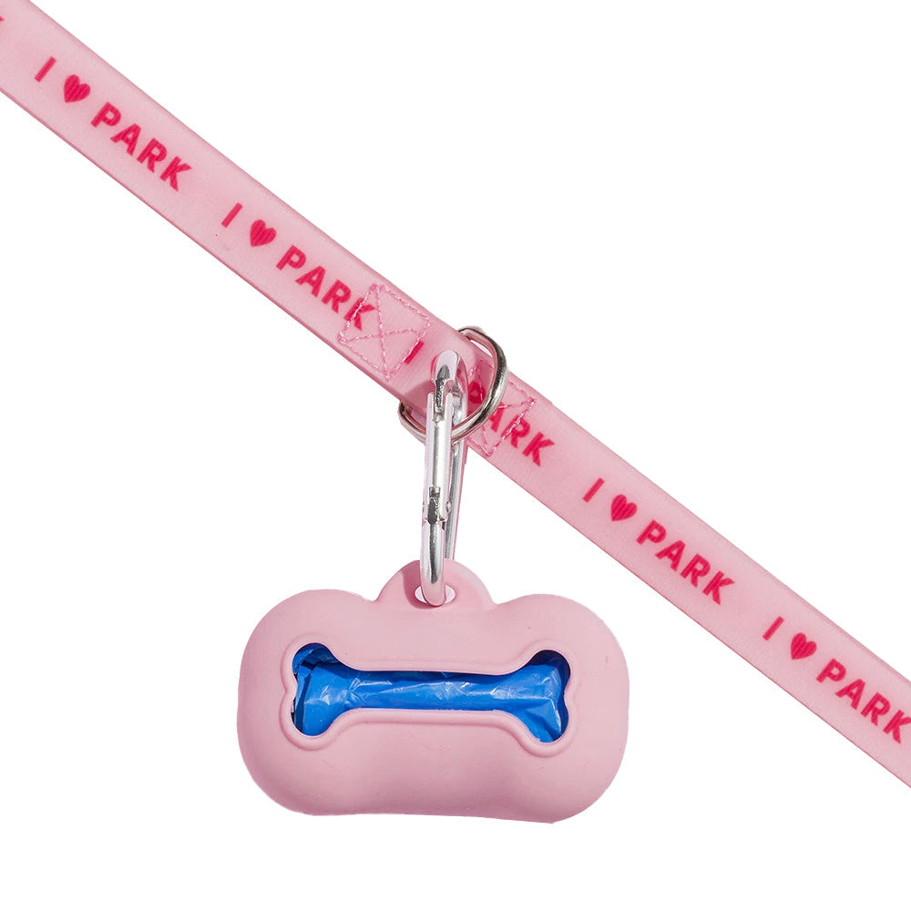 Gummi Silicone The Commons Dog/Puppy Poo Bag Waste Dispenser/Holder Clip Pink