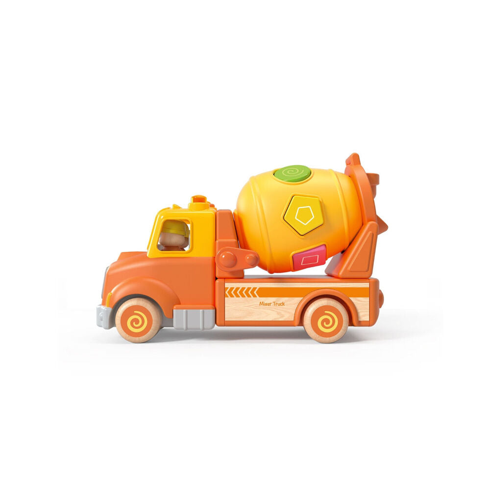 Wanborns Wooden Mixer Truck w/ Blocks Sound And Light Kids/Children 18m+