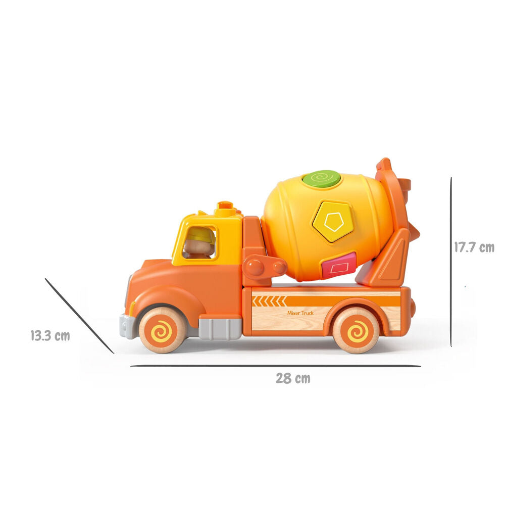 Wanborns Wooden Mixer Truck w/ Blocks Sound And Light Kids/Children 18m+ — image 4