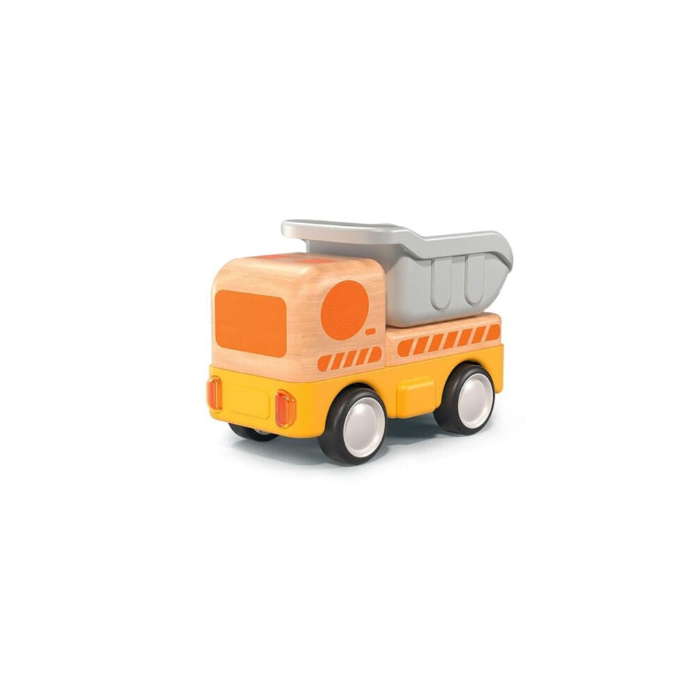 Wanborns Wooden Friction Dump Truck w/ Sound And Light Children/Kids 18m+