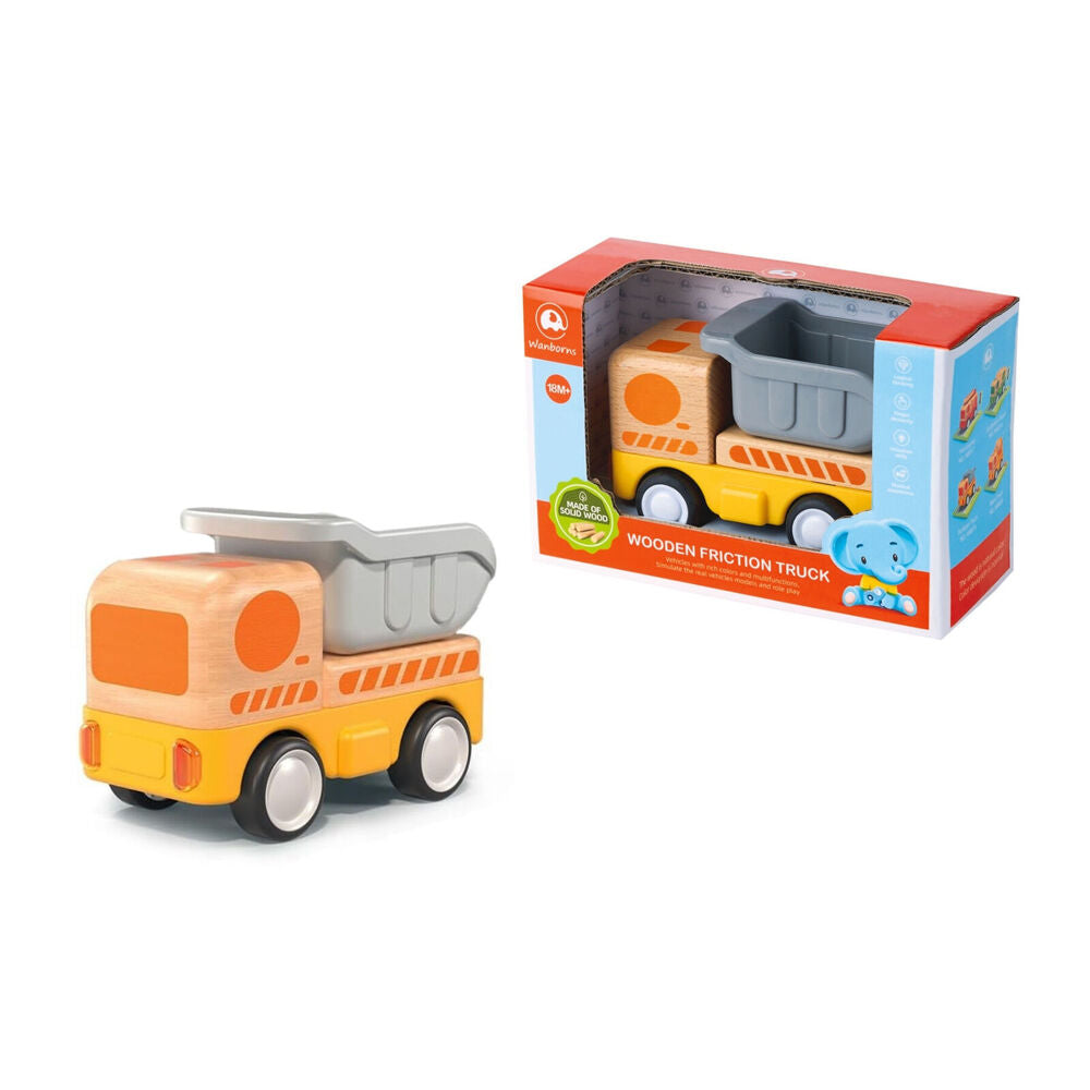 Wanborns Wooden Dump & Concrete Mixer Truck with Lights and Sounds 18m+ — image 2