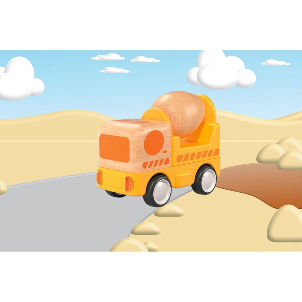Wanborns Wooden Friction Truck Concrete Mixer With Sound And Light Kids 18m+ — image 5