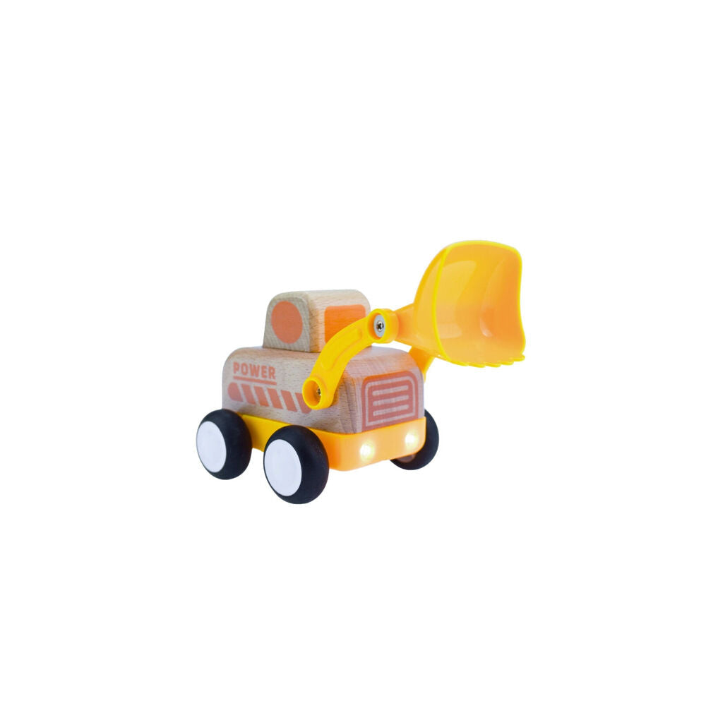 Wanborns Wooden Friction Truck Bulldozer With Sound And Light Kids/Children 18m+