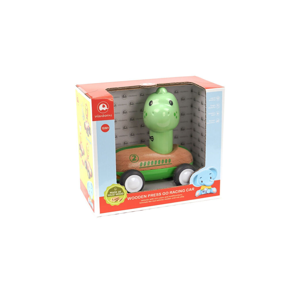 Wanborns Wooden Press Go Racer Dinosaur With Sound And Light Kids/Children 18m+ — image 7