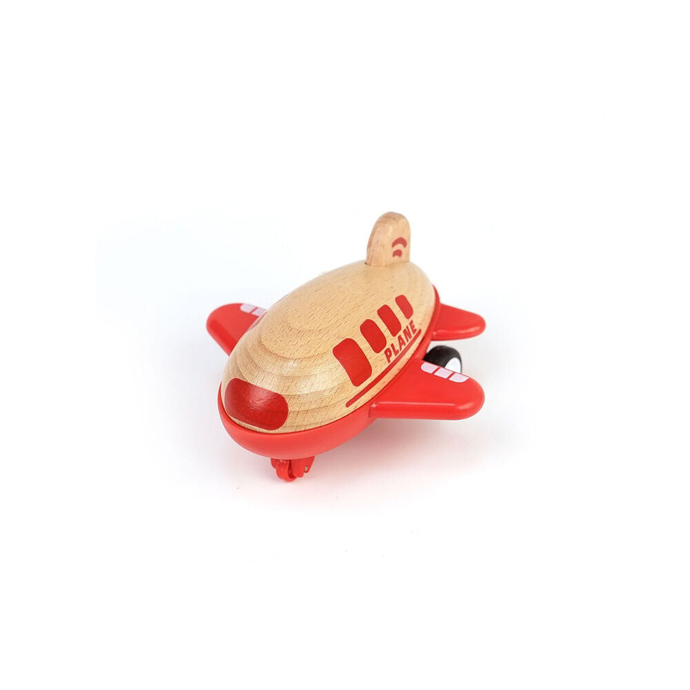 Wanborns Wooden Racer Plane Airplane With Sound- Red Children/Kids 18m+
