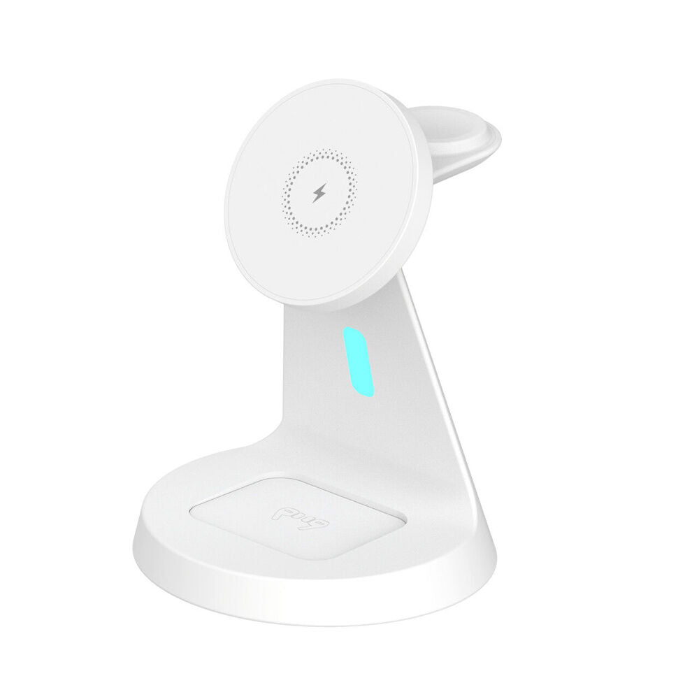 Laser 3 in 1 Wireless Charging Stand Magnetic Multi Device Charger White — image 7