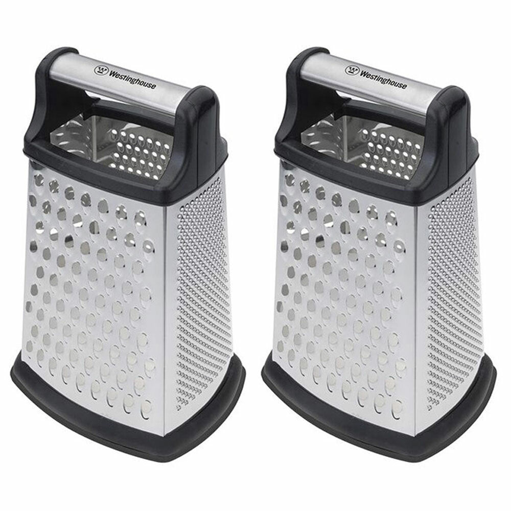 Westinghouse 4 Sided Multi-Grater Food Slicer/Cutter Kitchen Tool w Container (2 Pack)