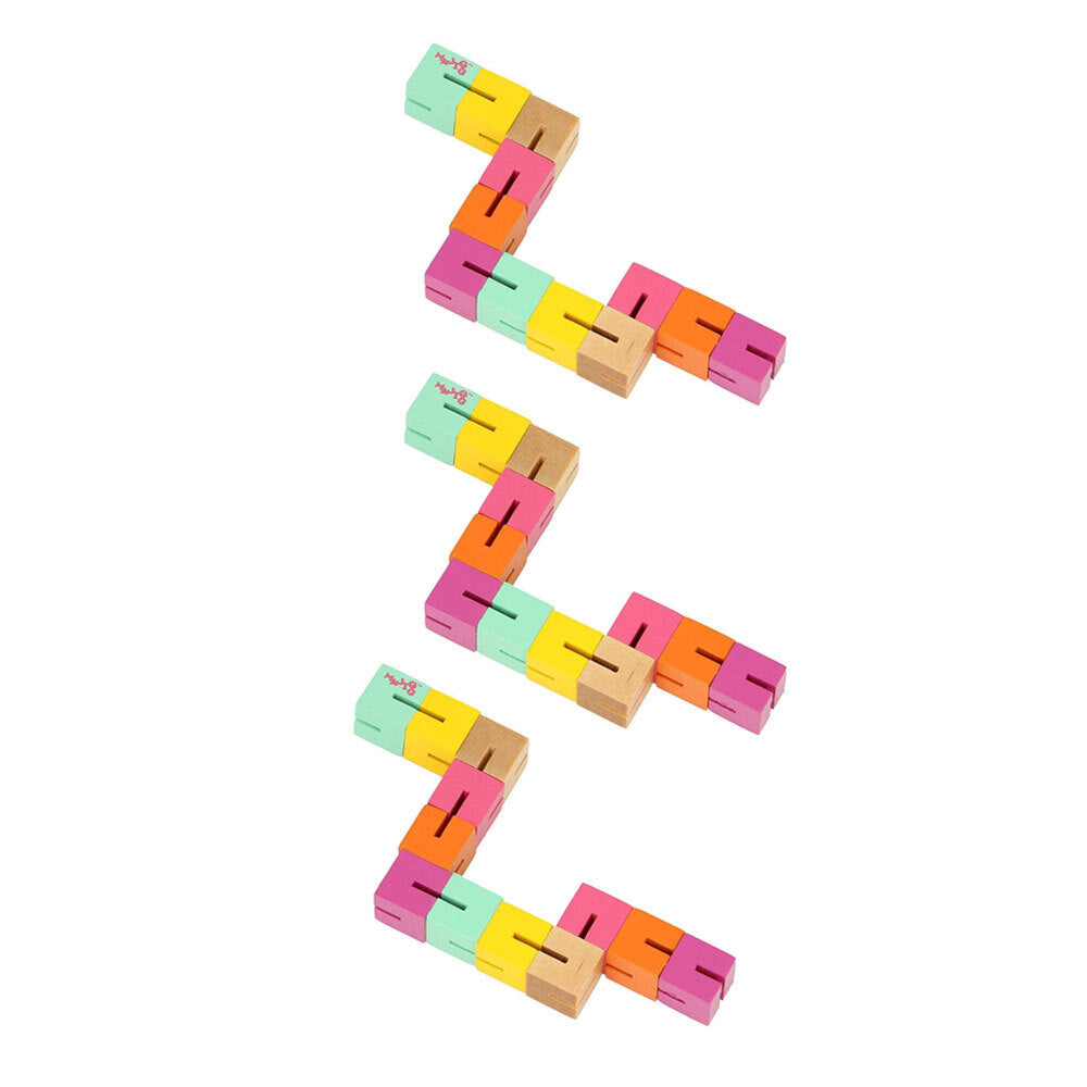 Majigg MajiggTwisty Classic Blocks 15cm Stretchy Flexible Cord 3y+ Toys Kids/Child (3 Pack)