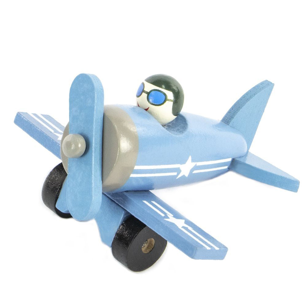 Majigg 10cm Stunt Plane Kids/Children Fun Interactive Wooden Toy Assorted 18m+