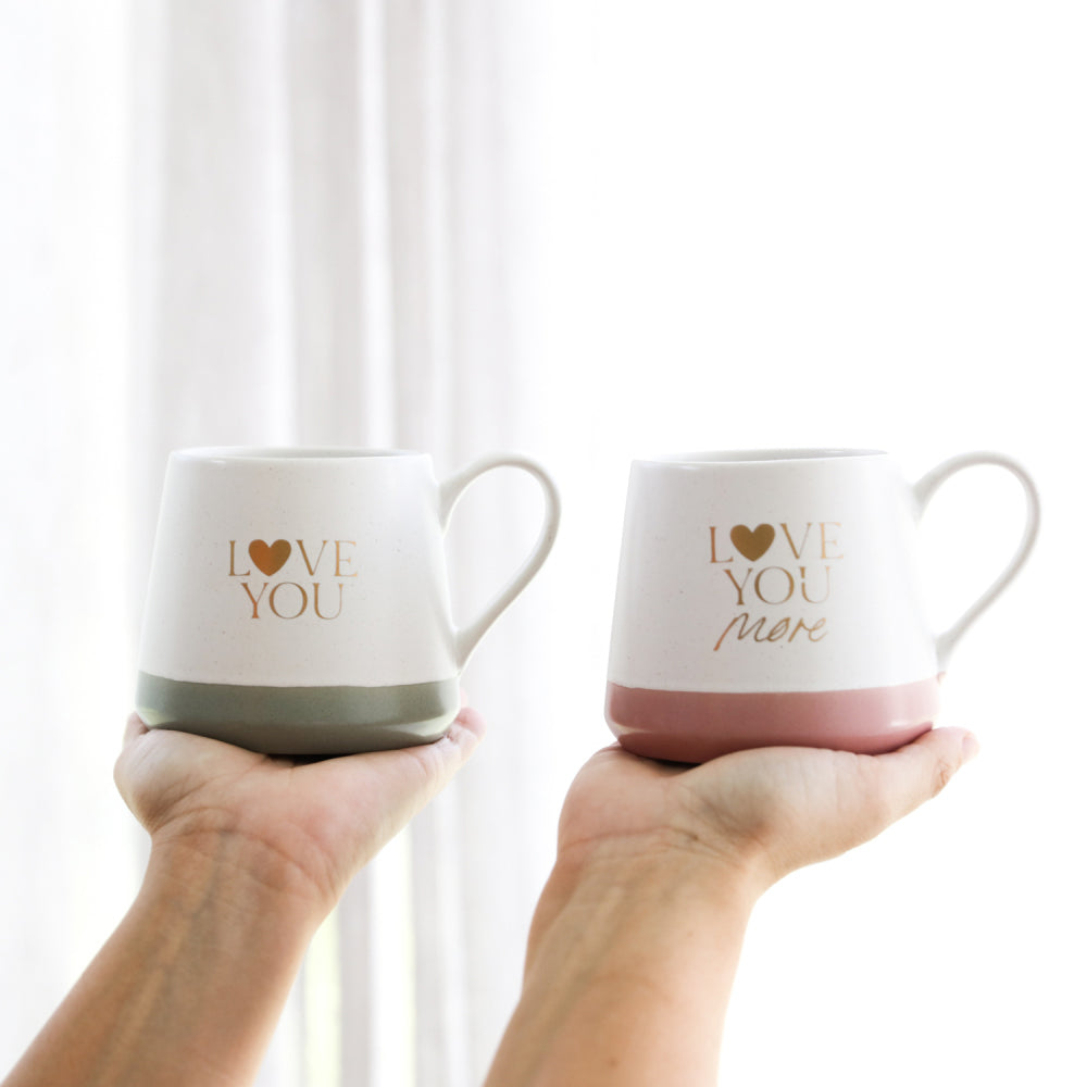Splosh Wedding Love You 440ml Ceramic Mug Set w/ Handles Drinkware (2 Pieces) — image 2