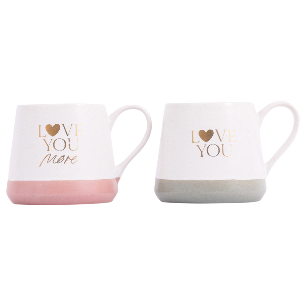 Splosh Wedding Love You 440ml Ceramic Mug Set w/ Handles Drinkware (2 Pieces) — image 4