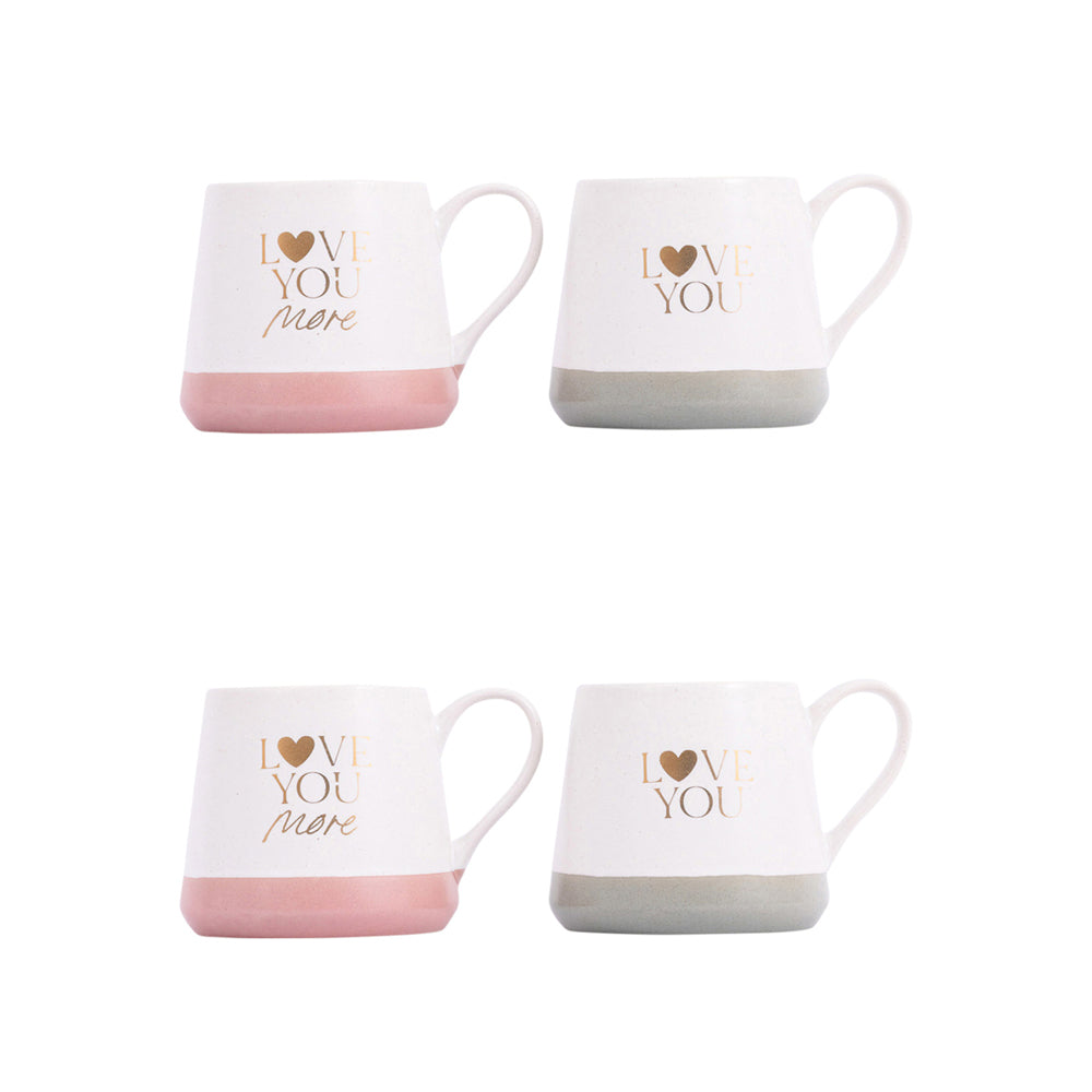 Splosh 2pc Splosh Wedding Love You Ceramic Mug Set 440ml (2 Pack)