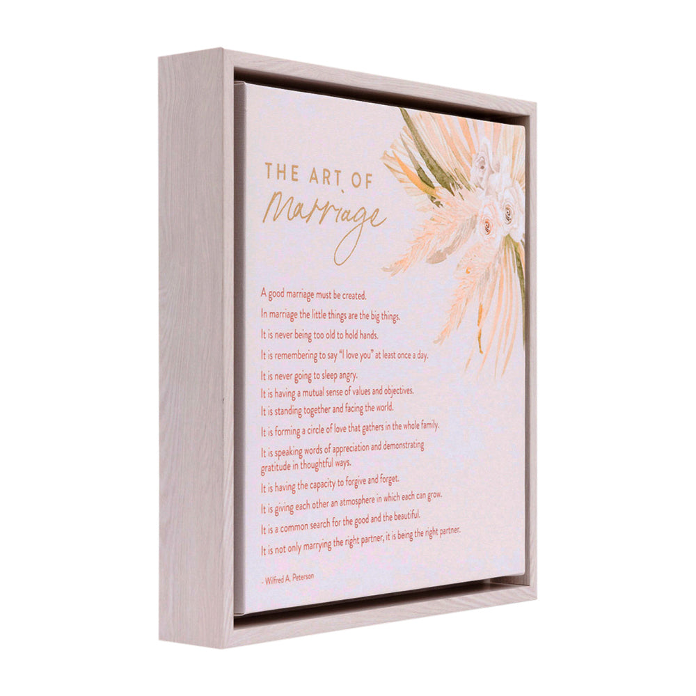Splosh Wedding 34cm Floral The Art Of Marriage Canvas Wall Hanging Home Decor — image 3