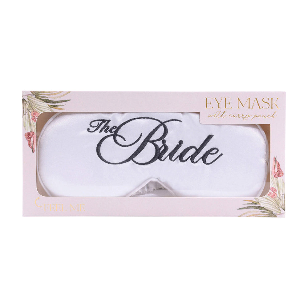 Splosh Wedding The Bride Satin Eye Mask Blindfold 25x9cm - White (2 Pack) — image 5