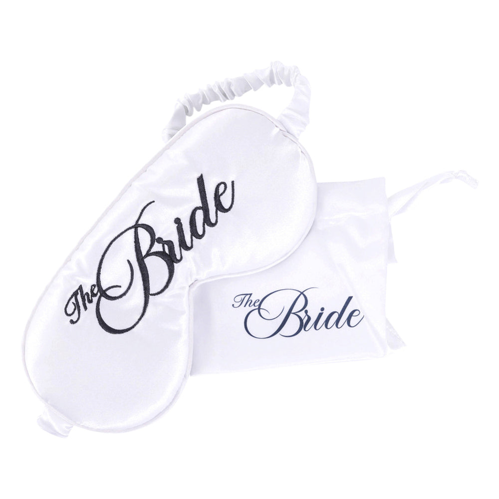 Splosh Wedding The Bride Satin Eye Mask Blindfold 25x9cm - White (2 Pack) — image 7