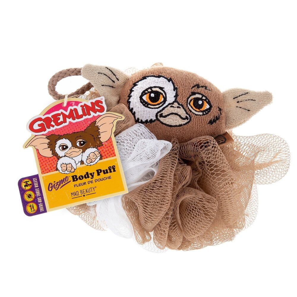Warner Bros Gremlins Mogwai Gizmo Shower Loofah Body Cleansing Puff Brown (2 Pack) — image 2